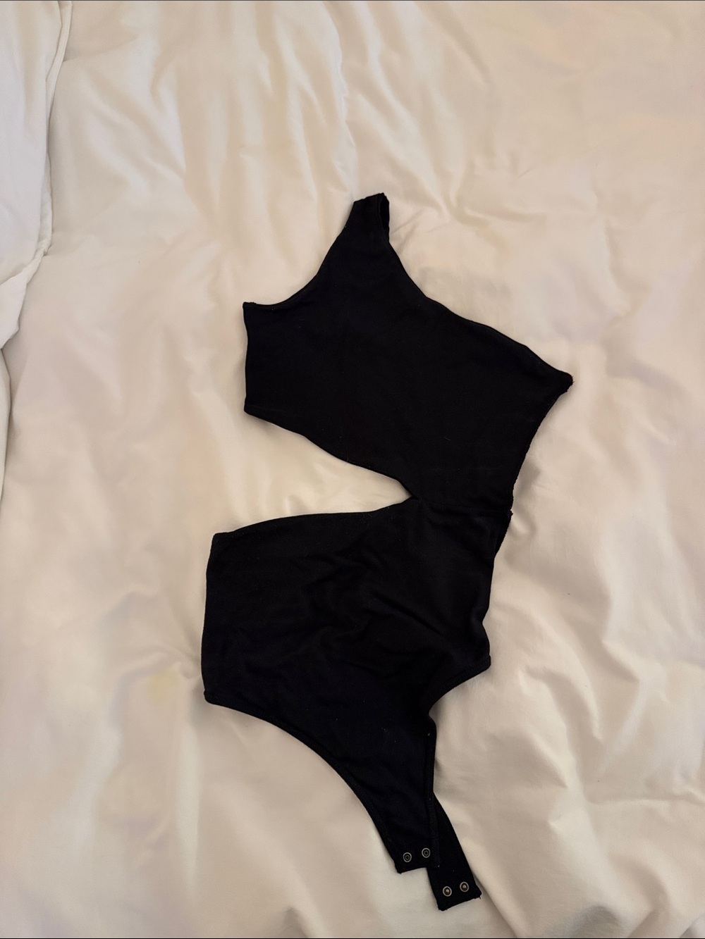 Abercrombie & Fitch Black Asymmetric One-Shoulder Bodysuit
